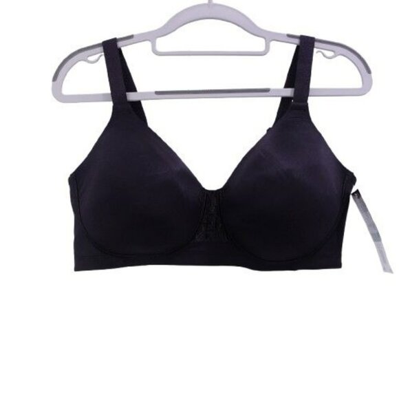 NEW Vanity Fair Full Figure Beauty Back Smoother Wireless Bra Sz 38B Black 71380 - Picture 1 of 5